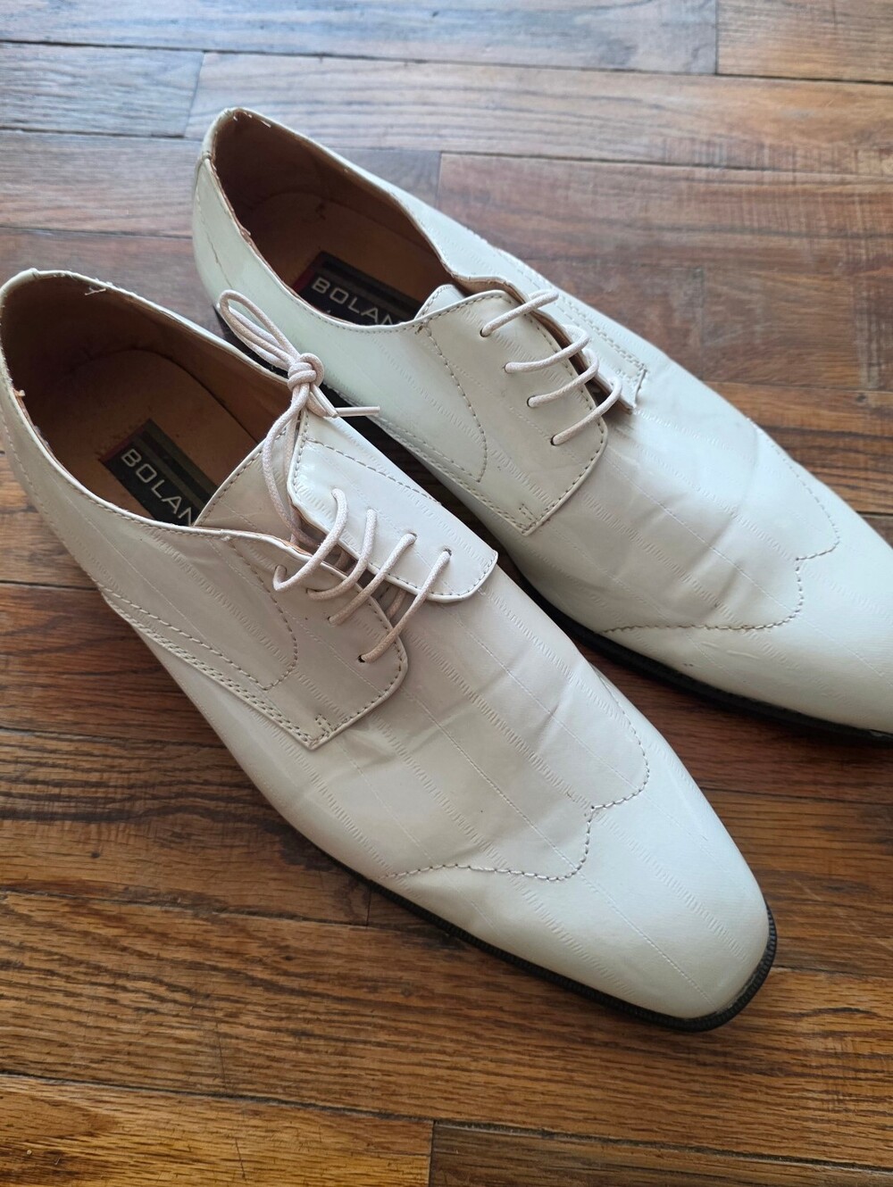 BOLANO White Leather Derby Shoes